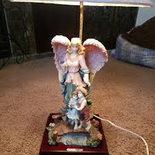 OK Collection Guardian Angel With Children Lamp Excellent ...