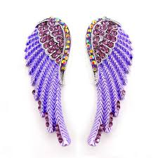 Lovely Angel Wing 5.5cm Long Use Austrian Crystal Studs ...