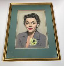 VTG Antique Amon Carter Wife Minnie Smith Pastel Portrait ...