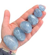Blue Celestite Crystal Tumbled Stone - Grade A | New Moon ...