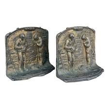 Antique Bookends American Cast Iron- a Pair | Chairish