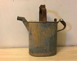 Antique Tole Watering Can Faux Bois Watering Can Garden Tool Zinc Paint - Etsy