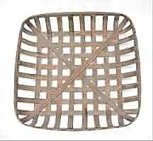 Silvercloud Trading Co. Tobacco Basket, Farmhouse Decor, Large 25" Square : Home & Kitchen - Amazon.com