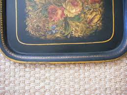 Antique French Tole Tray, Very Large 19th Century Toleware ...