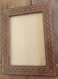 VTG Inlaid Geometric Mosaic Wood 5x7 Photo Picture Portrait ...