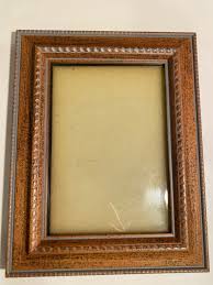 Wood Picture Photo Frame Sloped w Grey Finish over Light ...