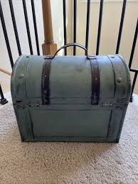 Wood Chest with Leather Straps | eBay