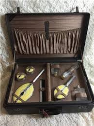 Antique Vintage Mens Leather Grooming Toiletry Set Travel ...