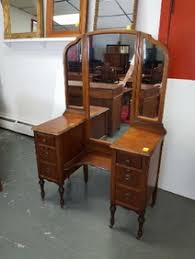 Depression Era Vanity With Triple Mirror.
