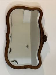 Antique Wall Mirror 1840 To 1850 Original Backing Beautiful Curved Bevel's | eBay