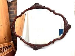 Large 19th Century Carved Mahogany Bevelled Mirror. W. 97cm - Etsy Ireland