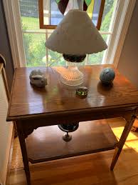 Antique Oak Side Table, End Table, Console Wood Entryway ...