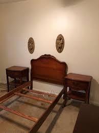 Lot 10 - Solid Wood French Provincial Twin Bed, Two End ...