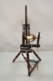 Antique Canadian Primitive Country Wooden Colonial Spinning Wheel at 1stDibs | antique spinning wheel, spinning wheel spindle, peacock spinning wheel