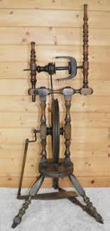 Vintage / Antique Walnut Castle Upright Single Treadle Spinning Wheel | eBay Australia