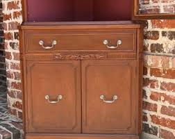 Corner Hutch, 1930's Antique Vintage Piece, Mahogany With Barn Red Accents - Etsy