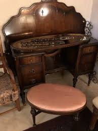 antique dress w/ oval mirror,seat headoard for Sale in Livonia, MI - OfferUp