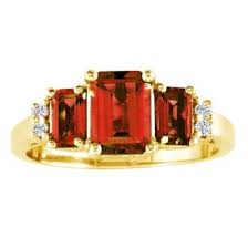 Garnet Ring | January Birthstone | Garnet and Diamond Ring