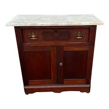 Antique Victorian Style Marble Washstand Cabinet | Chairish