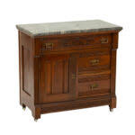 Antique Victorian Walnut Washstand with Marble Top | Grandview Mercantile