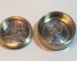 New Zealand Coin Pillbox 50 Cents Vintage Antique Snuff Box ...