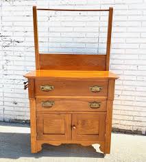 Antique Washstand with Towel Rack and Knapp Joint Drawers | eBay