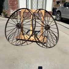 Antique Iron Wagon Wheels Pair 4 Feet Tall for Sale in Quartz Hill, CA - OfferUp