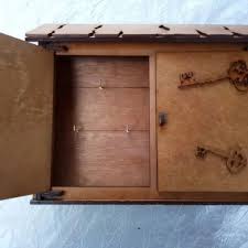 Handmade Wooden Key Box: House Shape With 6 Hooks - Etsy