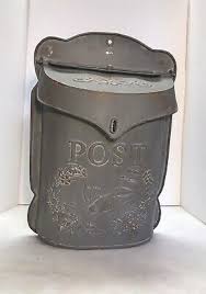 Ashland Metal Repro Vintage Mailbox Raised “POST” Flowers Bird Top Opens | eBay Australia