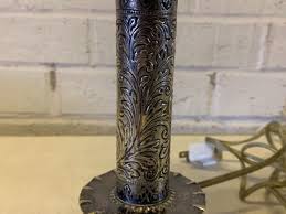 Vintage Thornhill & Co. Silverplate Lamp with Floral Decorated | eBay