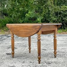 Vintage Boho Drop Leaf Dining Table | Chairish