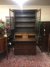 Antique Secretary Desk, Walnut Secretary Desk, Two Piece ...