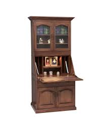 Amish Executive Secretary Desk with Hutch | Solid Wood Heirloom