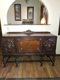 1920s Dining Room Set Table Six Chairs Buffet And China Cabinet | eBay
