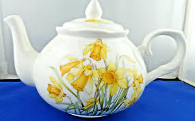 DAFFODIL FINE BONE CHINA MADE ENGLAND ADDERLEY CERAMICS TEAPOT 6 CUP 44oz NEW | eBay
