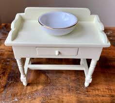 Vintage, 1:12th Scale, Dolls House, Miniature, Wash Stand, Table, With Ceramic Bowl, Bathroom, Bedroom, Furniture, Collectible, Gift, Wife - Etsy UK