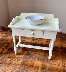 Vintage, 1:12th Scale, Dolls House, Miniature, Wash Stand, Table, With Ceramic Bowl, Bathroom, Bedroom, Furniture, Collectible, Gift, Wife - Etsy Denmark