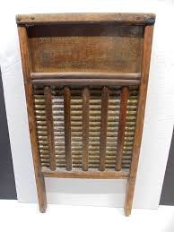 Antique National Washboard Co. #430 BRASS CHIEF Ribbed Metal Wood Frame Laundry | eBay Australia