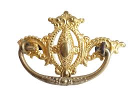 Historic Houseparts, Inc. > Antique Brass Eastlake Partial Pair of Bail Drawer Pulls, 3" on Center