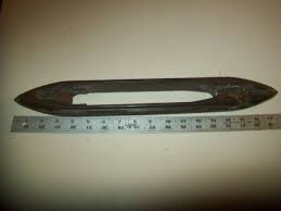 Antique 18" Metal & Hardwood Weaving Shuttle "S" with 2 slash Logo #843 1216 | eBay