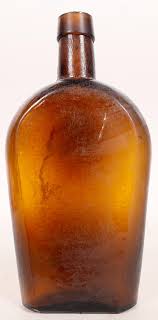 Sold at Auction: Moorman, JH Cutter, AP Hotaling Dark Amber Whiskey Pint Flask, c1873-79 [178913]