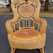 Antique Wicker Rocking Chair - Etsy