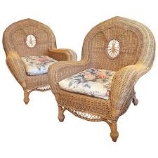 Pair of Large Wicker Armchairs; The Collection of Andre Leon ...