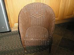 Vintage Wicker Rattan Brown Child's Kid's Chair 20" x 18" x ...