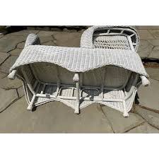 1920s Antique Wicker Conversation Tete a Tete Loveseat ...