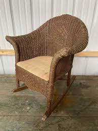 Antique Wicker Children's Rocking Chair
