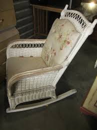 Vtg Wicker Rocking Chair W/cushioned Seat & Back, Great DIY Project, NO Shipping Pick up Only - Etsy