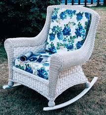 Tahiti Rocker Cushion with Fran's Indoor/Outdoor Fabrics (UPS $25)
