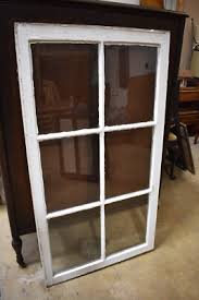 Antique 6 Pane Farmhouse Window Pane, White Frame | eBay