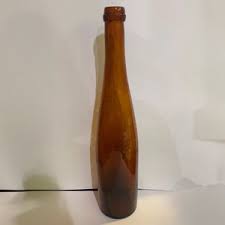 French Wine Bottle From 1800s - Tall Handblown Reddish Brown Glass - Etsy